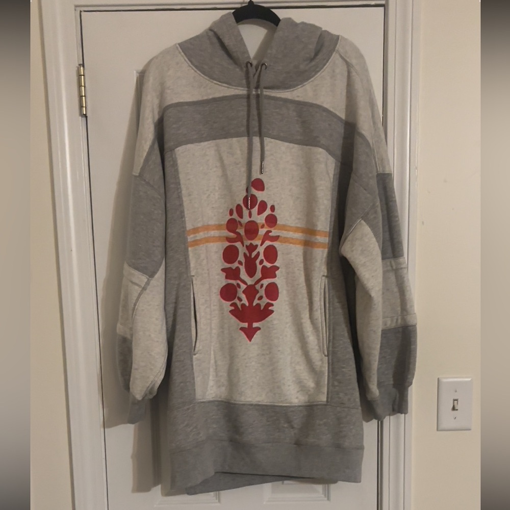 (NWOT) Free People Triple Threat Logo Hoodie - Picture 5 of 14